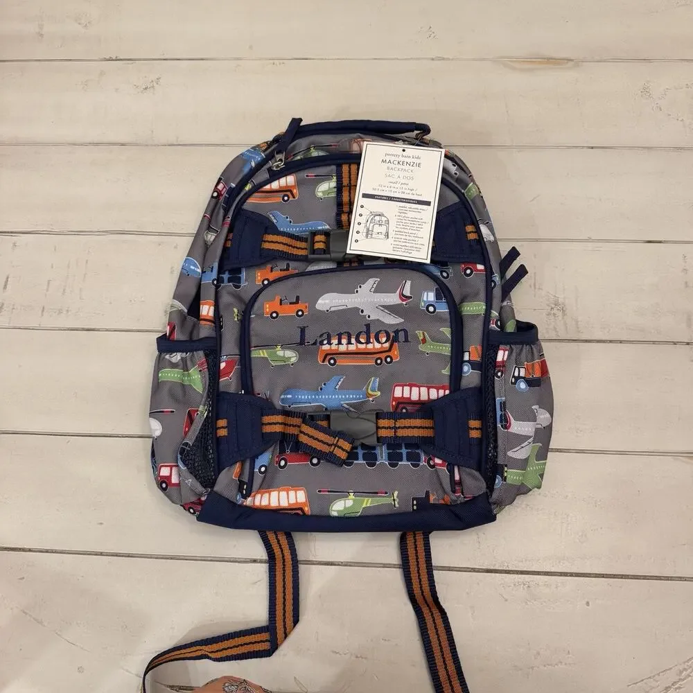 pottery barn kids small backpack Landon Monogram